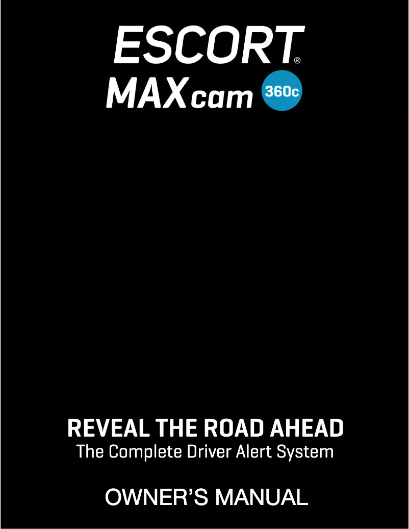 Page 1 de la notice Manuel utilisateur Escort MAXcam 360c