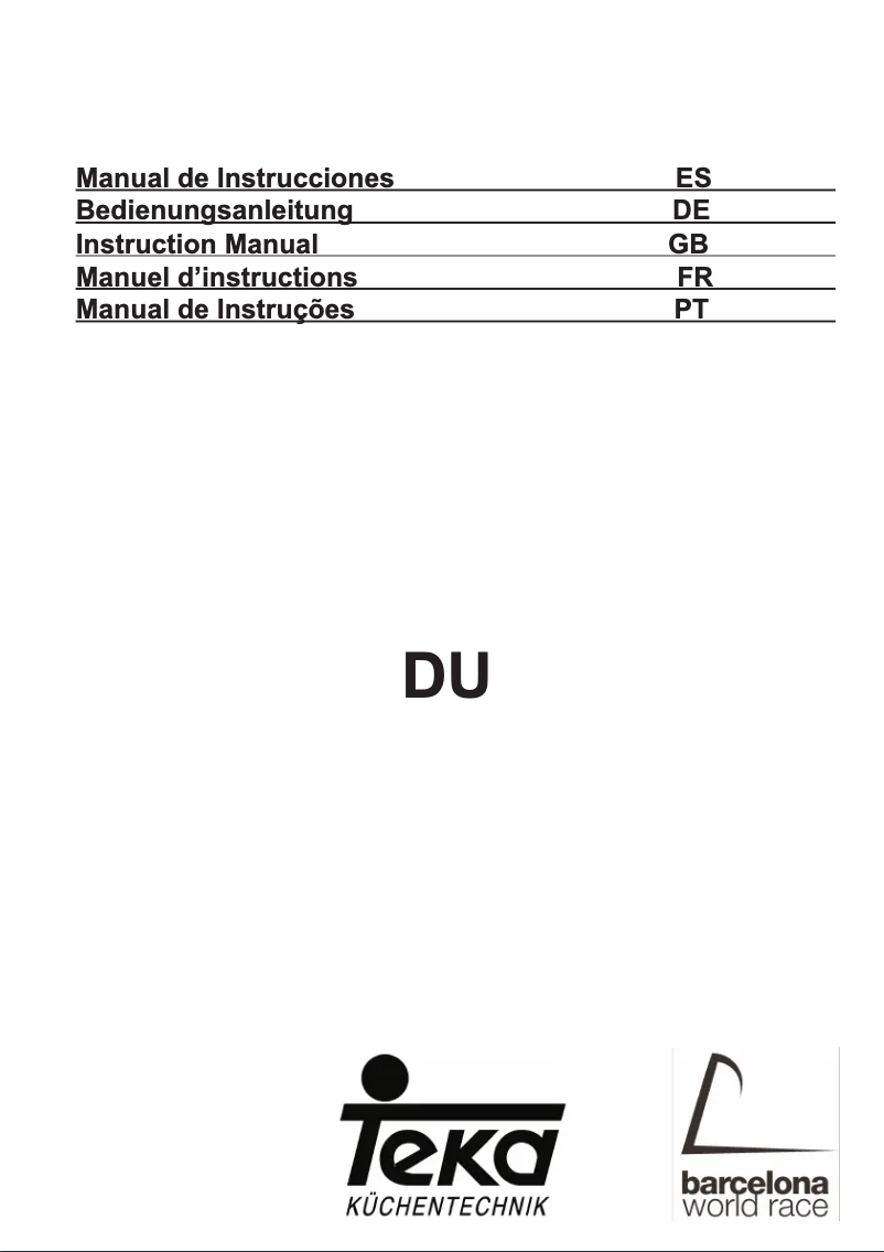 Page 1 de la notice Manuel utilisateur Teka DU 90
