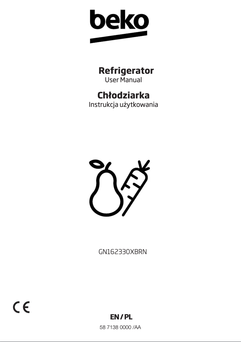Page n°1 - Manuel utilisateur Beko GN162330XBRN