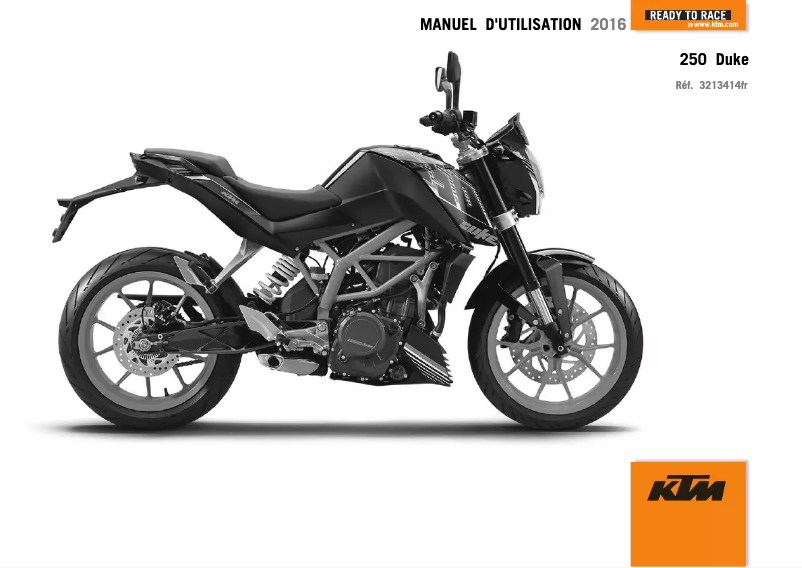 Página 1 del manual Manual de usuario KTM 250 Duke (2016)