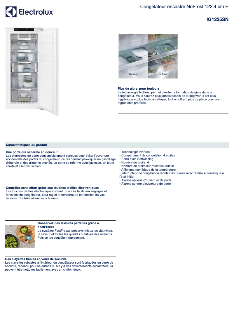 Image de la première page du manuel de l'appareil IG1235SN