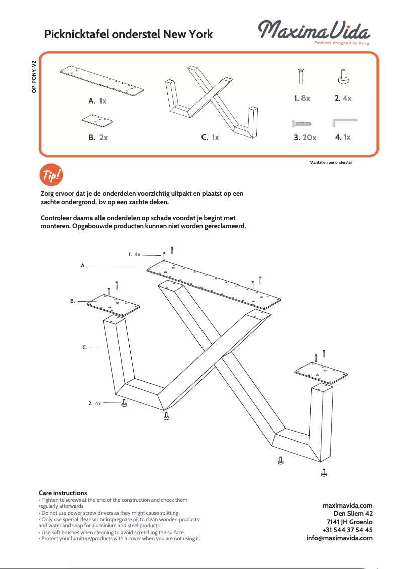 Page n°1 - Manuel utilisateur MaximaVida New York