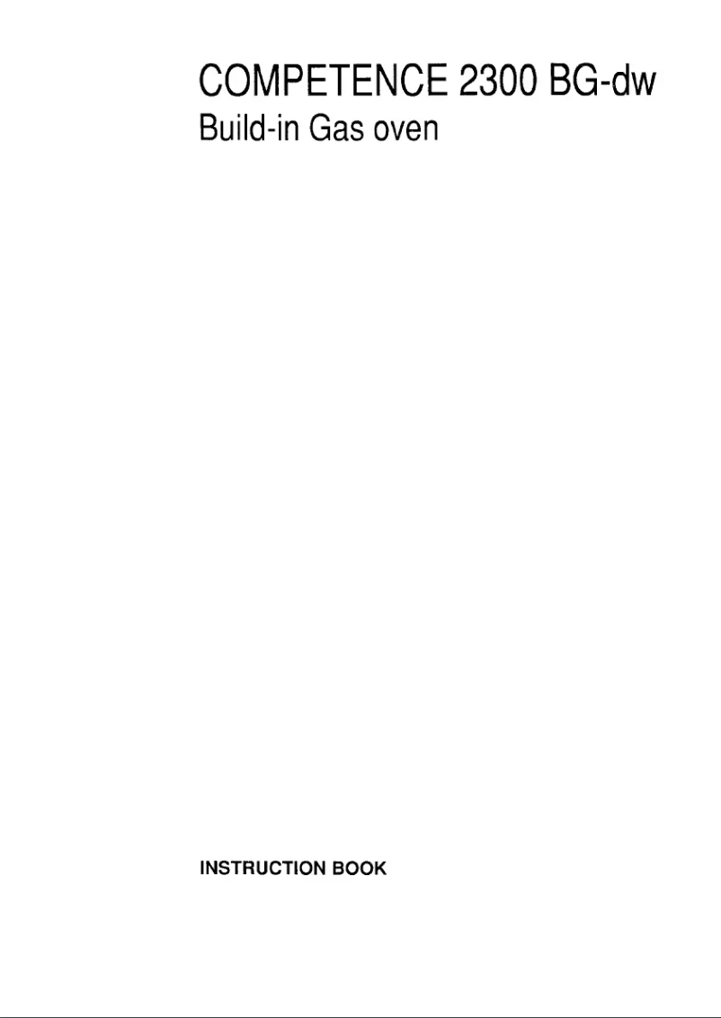 Page n°1 - Manuel utilisateur AEG Competence 2300 BG D