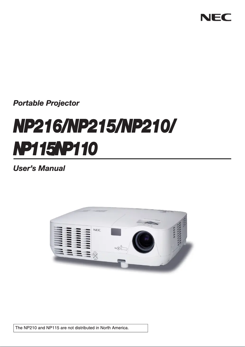 Page 1 de la notice Mode d'emploi NEC NP110