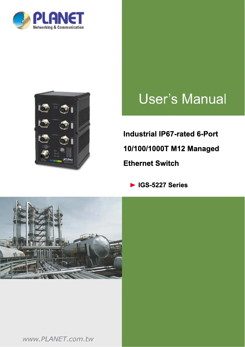 Page 1 de la notice Manuel utilisateur Planet IGS-5227-6T