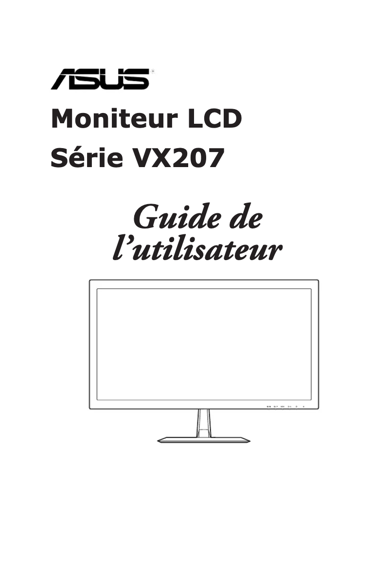 Page 1 de la notice Manuel utilisateur Asus VX207NE