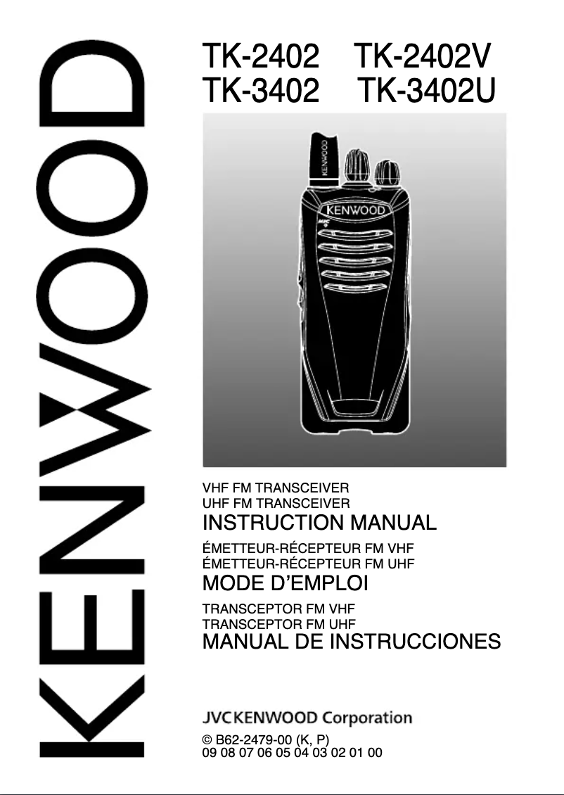 Page 1 de la notice Manuel utilisateur Kenwood TK-2402V