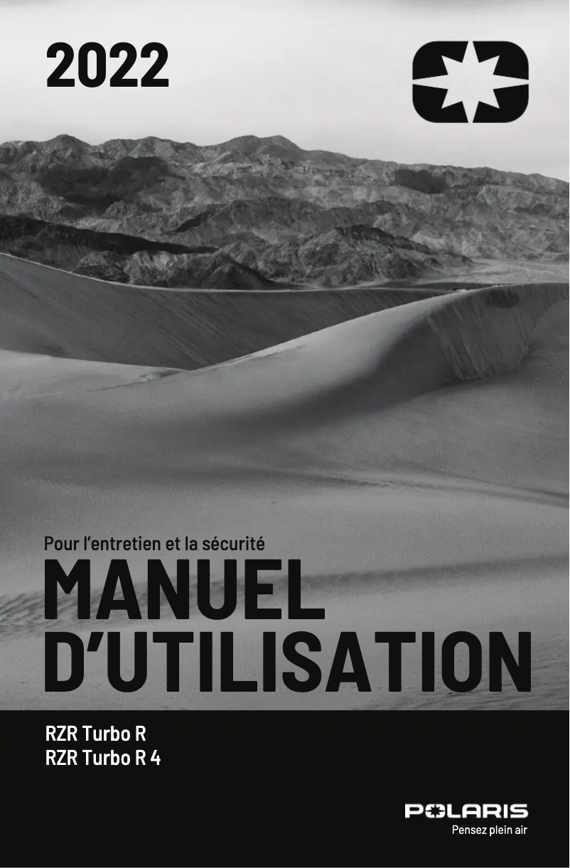 Image de la première page du manuel de l'appareil RZR Turbo R Ultimate EPS (2022)