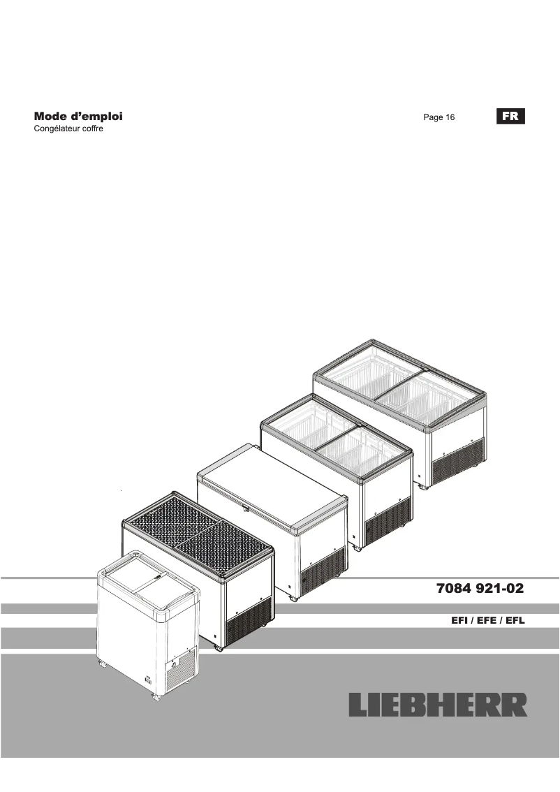 Page 1 de la notice Manuel utilisateur Liebherr EFI 2153