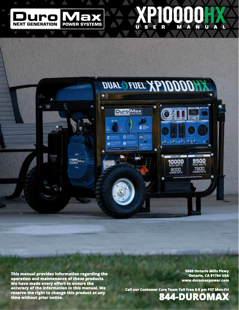 Image de la première page du manuel de l'appareil XP10000HX