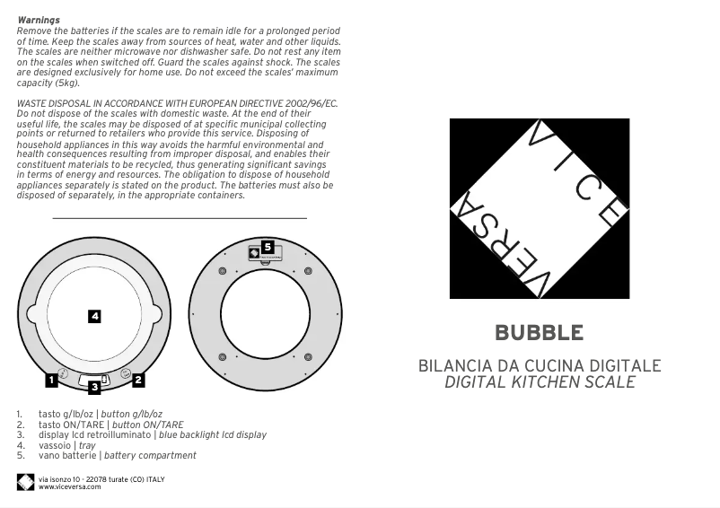 Page n°1 - Manuel utilisateur Vice Versa Bubble 48641