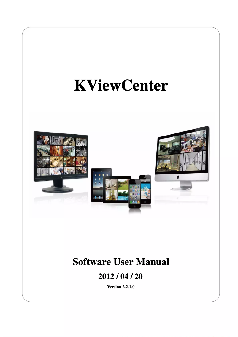 Page n°1 - Manuel utilisateur Kguard KViewCenter