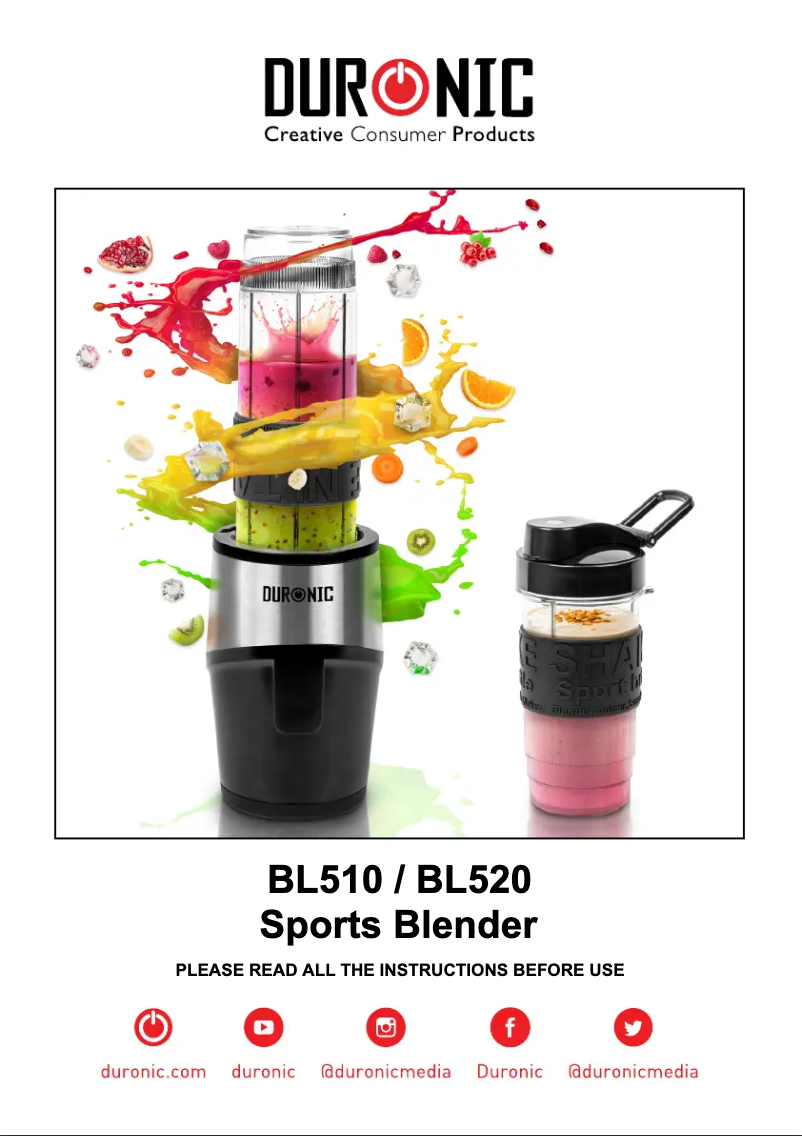 Page 1 de la notice Manuel utilisateur Duronic BL510