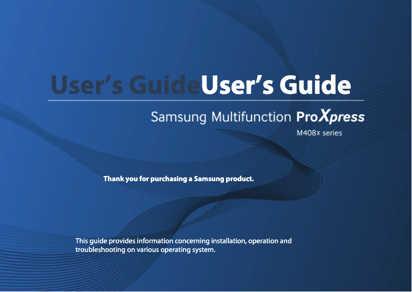 Page 1 de la notice Manuel utilisateur Samsung ProXpress SL-M4080FX