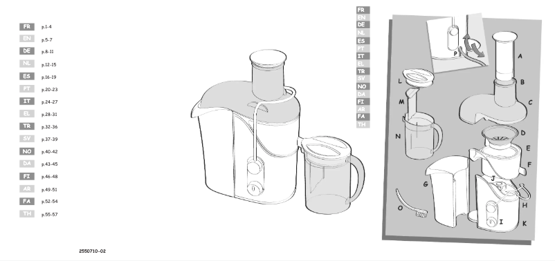 Page 1 de la notice Manuel utilisateur Moulinex JU650G61