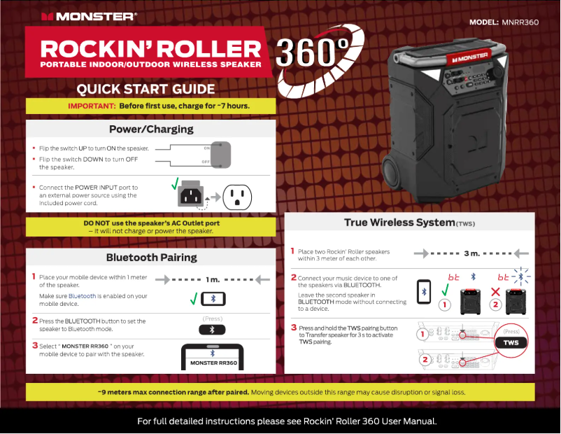 Image de la première page du manuel de l'appareil Rockin Roller 360