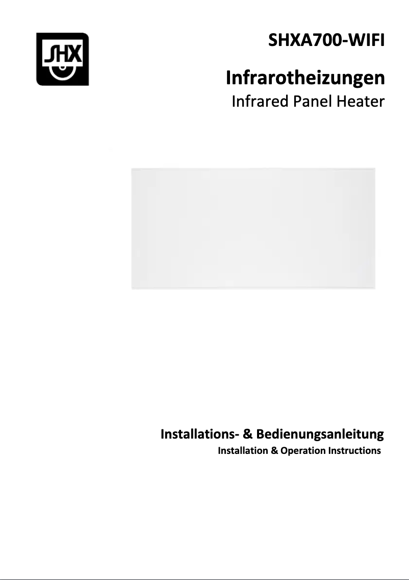 Page n°1 - Manuel utilisateur SHX SHXA700-WiFi