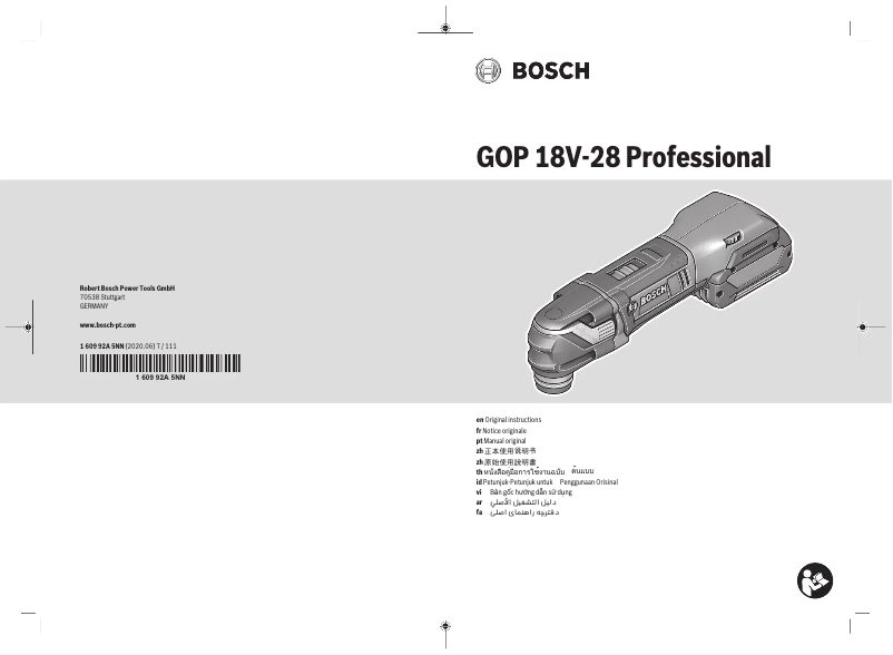 Image de la première page du manuel de l'appareil GOP 18 V-28 Professional