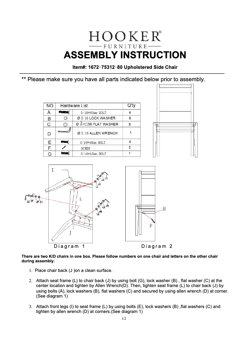 Página 1 del manual Manual de usuario Hooker 1672-75312-80