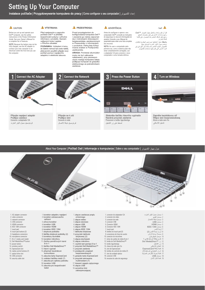 Page 1 de la notice Guide d'installation Dell XPS M1330