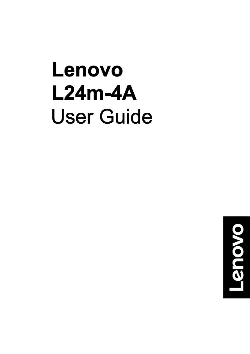 Page n°1 - Manuel utilisateur Lenovo L24m-4A