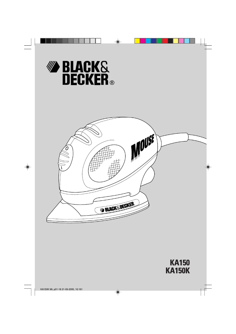 Page 1 de la notice Manuel utilisateur Black & Decker KA150K