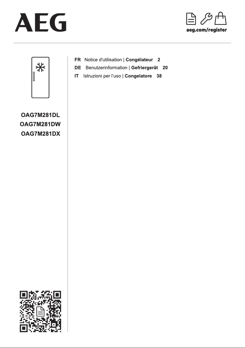Page n°1 - Manuel utilisateur AEG OAG7M281DX