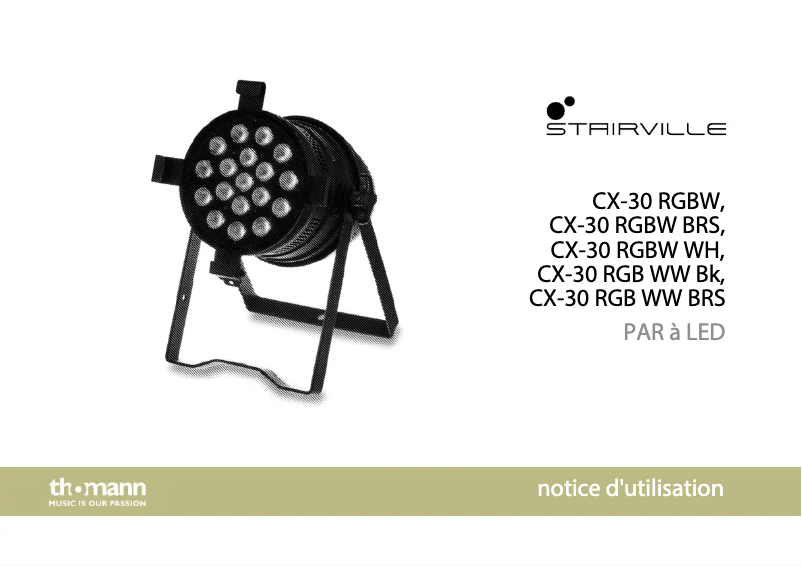 Page 1 de la notice Manuel utilisateur Stairville CX-30 RGBW Tourpack 4