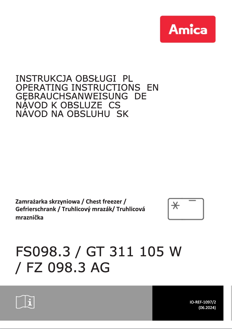 Page 1 de la notice Label énergétique Amica FS098.3