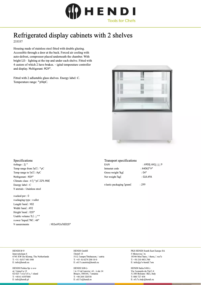 Page 1 de la notice Fiche technique Arktic 233337