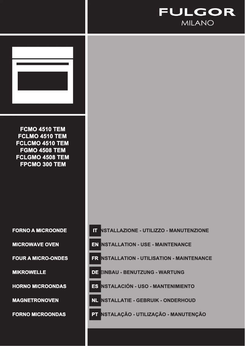Page n°1 - Guide d'installation Fulgor Milano FCLCMO 4510 TEM