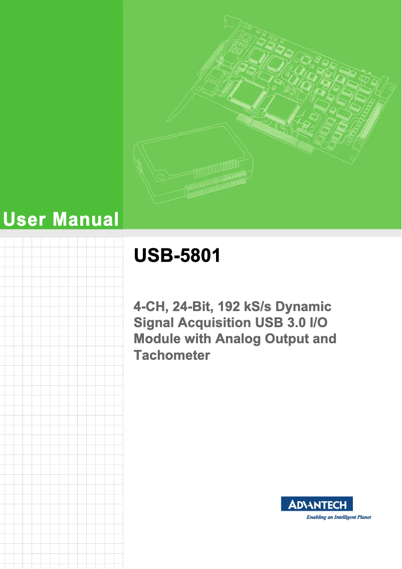 Page n°1 - Manuel utilisateur Advantech USB-5801-AE