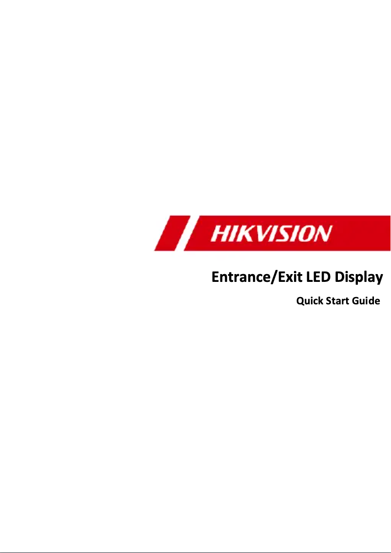 Page 1 de la notice Guide de démarrage rapide Hikvision DS-TVL121-9-5D