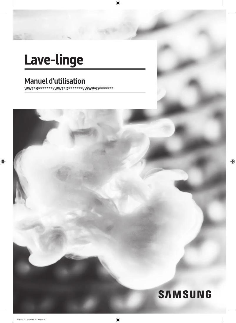 Page n°1 - Manuel utilisateur Samsung WW90DG6U85LK