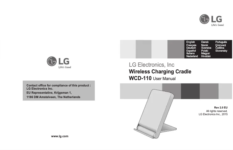 Page 1 de la notice Manuel utilisateur LG WCD-110