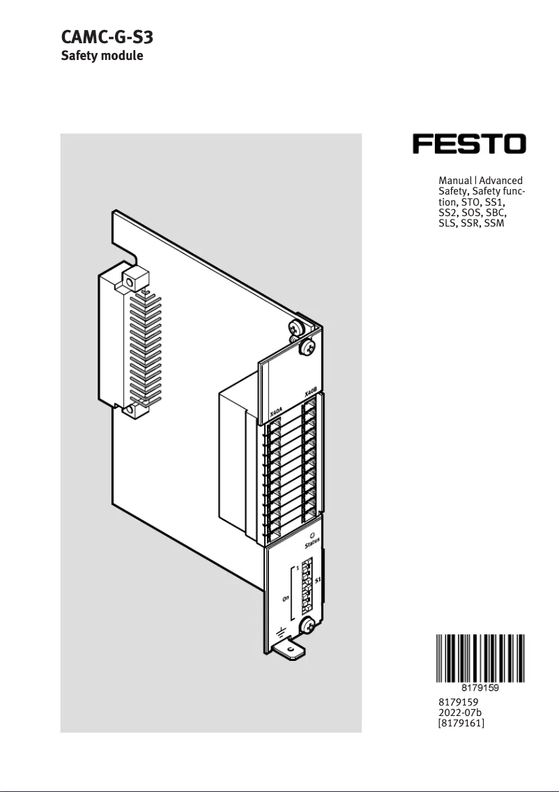 Page 1 de la notice Manuel utilisateur Festo CAMC-G-S3