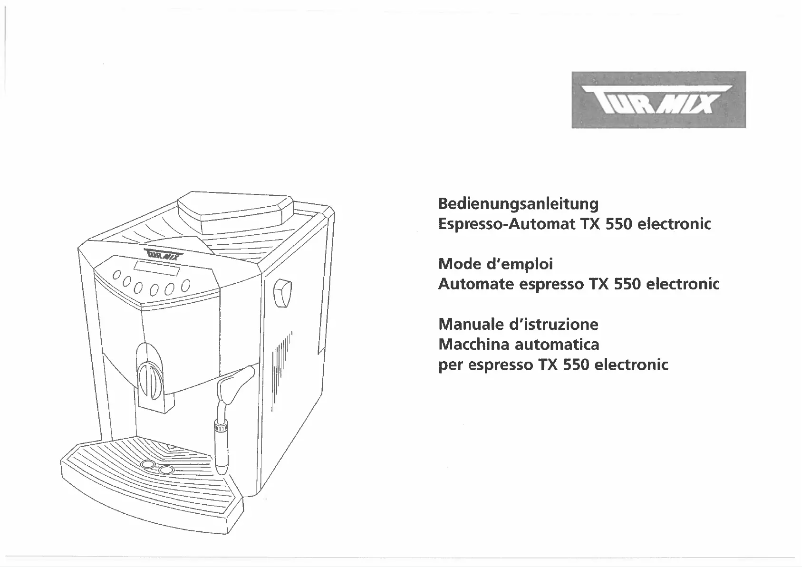 Image de la première page du manuel de l'appareil TX 550