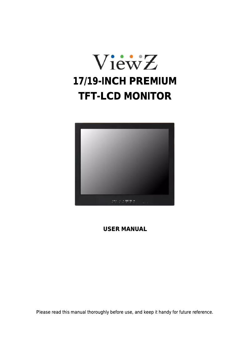 Page n°1 - Manuel utilisateur ViewZ VZ-17RTC