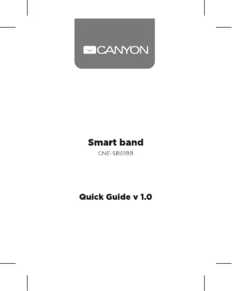 Page n°1 - Manuel utilisateur Canyon Smart Band CNE-SB01BB