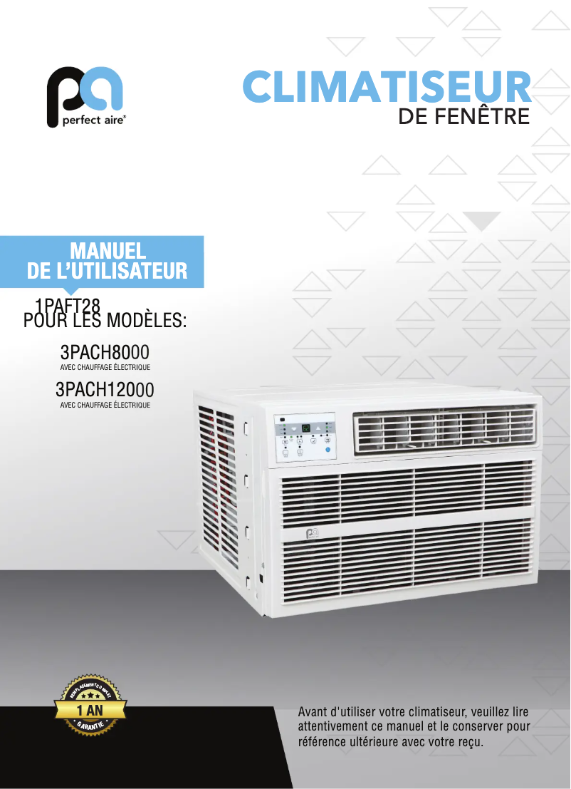 Image de la première page du manuel de l'appareil 3PACH8000