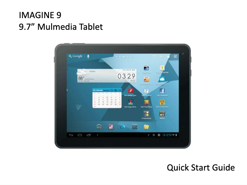 Image de la première page du manuel de l'appareil Imagine 9