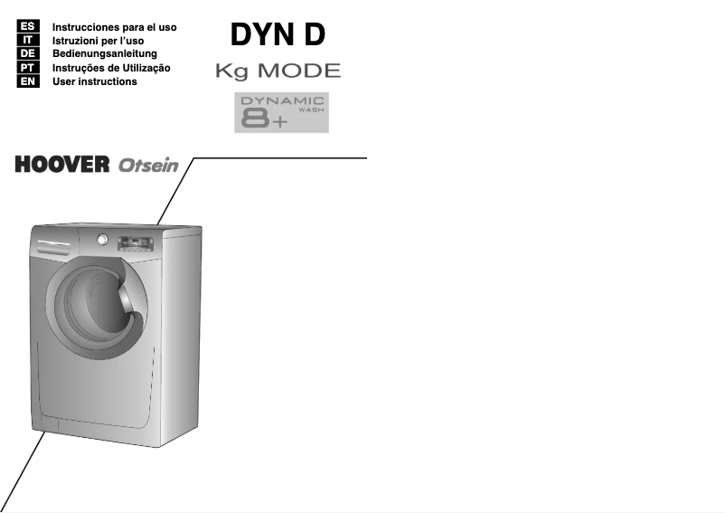 Page 1 de la notice Manuel utilisateur Otsein-Hoover DYN 8124DL/1-37