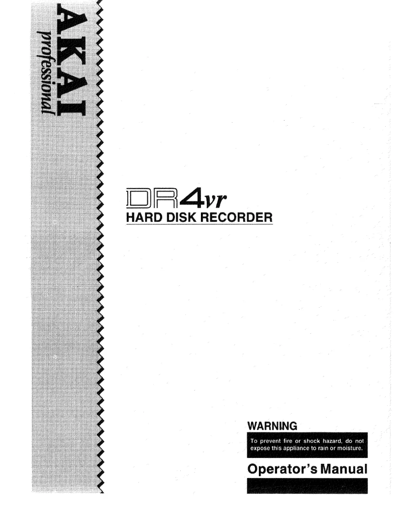 Page 1 de la notice Manuel utilisateur AKAI DR4vr
