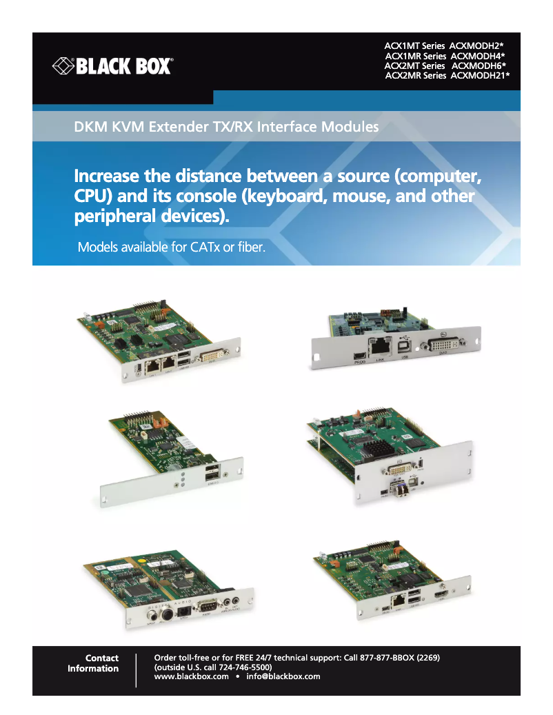 Page n°1 - Manuel utilisateur Black Box ACX2MR-DP4KHS-SM