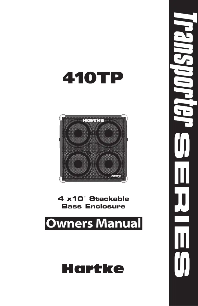 Página 1 del manual Manual de usuario Hartke 410TP