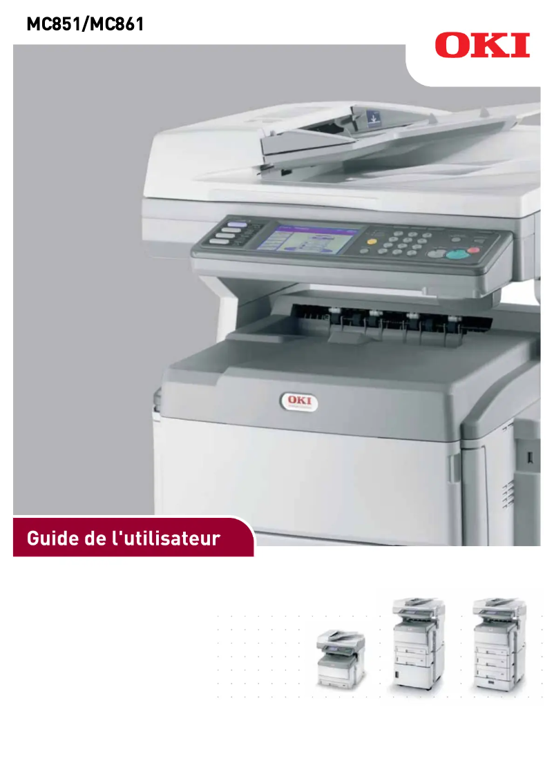 Image de la première page du manuel de l'appareil MC861dn