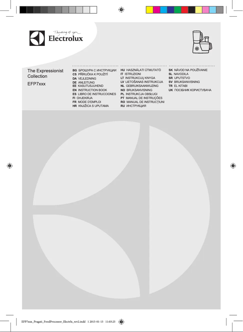 Page 1 de la notice Manuel utilisateur Electrolux EFP7300
