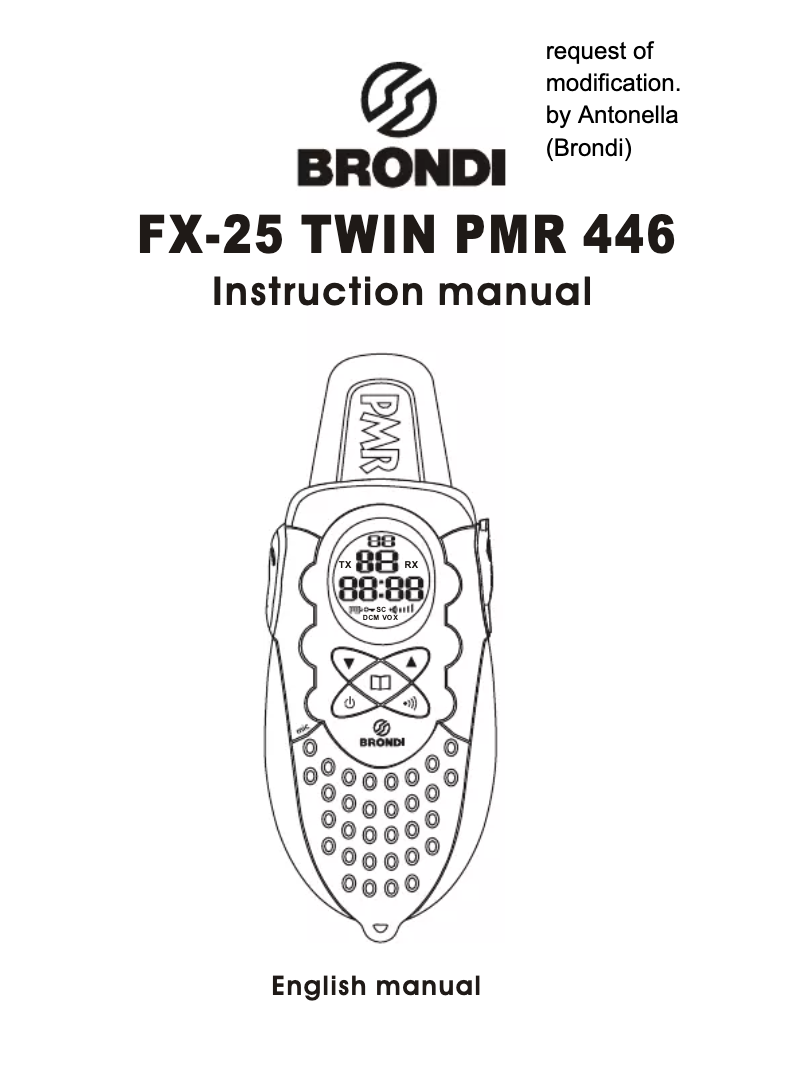 Image de la première page du manuel de l'appareil FX-25