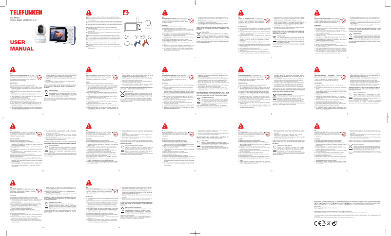 Page 1 de la notice Manuel utilisateur Telefunken VM-M500