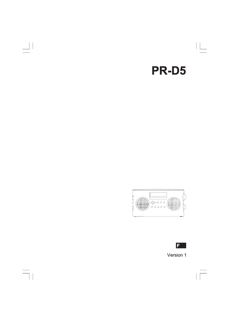 Page n°1 - Manuel utilisateur Sangean PR-D5